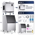 thumbnail image 7 of Coolake 22" 450lbs Commercial Cube Ice Maker, 360lbs Storage, Stainless Steel, Antiscaling Filter, 7 of 7