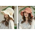 thumbnail image 3 of CoCopeaunts Women's Straw Bucket Hats Beach Sun Hats UV Protection Straw Rain Hats Breathable Foldable Casual Travel Wide Brim Summer, 3 of 7