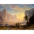 thumbnail image 2 of Bierstadt, Albert 18x15 Gold Ornate Wood Framed with Double Matting Museum Art Print Titled - Valley of the Yosemite, 2 of 4