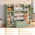 thumbnail image 6 of Homfa Toy Storage Organizer with Stuffed Animal Storage & Drawer, 3-in-1 Kids Bookshelf with Cubes, Racks & 6 Toy Bins for Playroom Kids Room, Green, 6 of 7