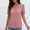 Pink, variant on Ussuma V-Neck Lace Blouses for Women for Women Eyelet Lace Ruffle Stylish Short Sleeve Women's Top Personality Elegant and Intellectual Dance Party Party Holiday Party