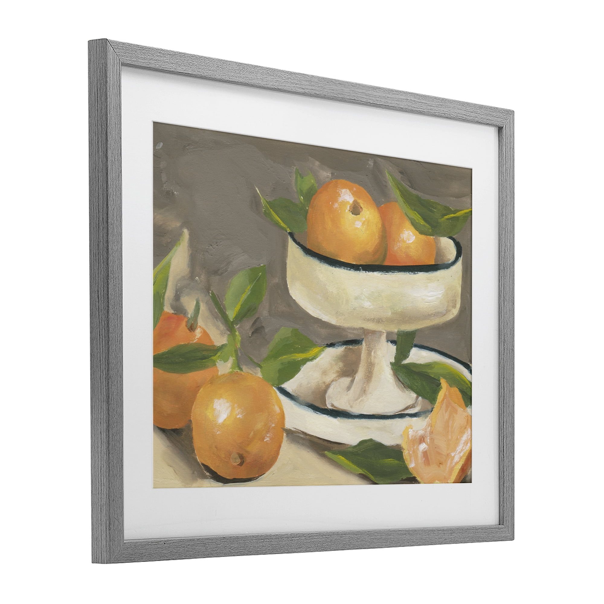 Stupell Industries Citrus In Stillness Gray Framed Print Under Glass, design by Melissa Wang