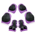 thumbnail image 1 of Unatoiry Ensemble de 6 Genouillères en Polyester Résistant Coque Rigide Protège-Poignets Respirants Protège-Mains Patins à Roulettes Cyclisme Trottinette Violet, 1 of 6