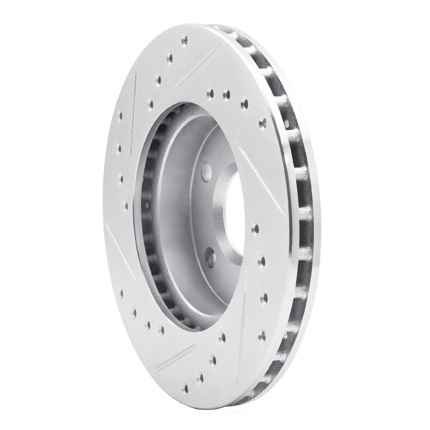 Dynamic Friction Company 631-47018R DFC Brake Rotor - Drilled And Slotted - Silver