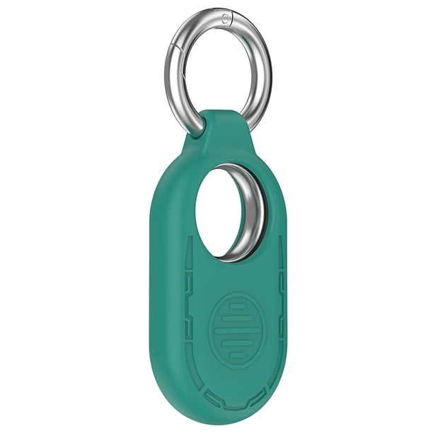 Funda de silicona a prueba de golpes con llavero para Galaxy SmartTag 2 Wdftyju Verde