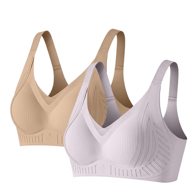 Mujeres Color Sólido Cuatro Filas Ajustable Inalámbrico Sujetador Levantamiento Reunión Diseño Plegable Comodidad Uso Diario, Ropa Interior Y Sujetadores de las Mujeres