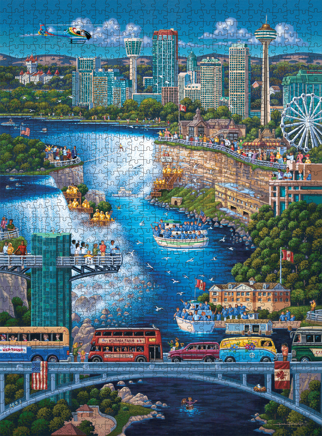 Buffalo Games Eric Dowdle Niagara Falls 1000-Piece 26.75 x 19.75-inch Interlocking Jigsaw Puzzle for Adults Ages 14+