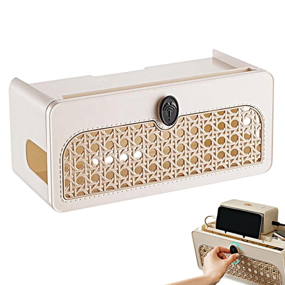 1 Pack Large Cable Management Box – Cord Organizer and Cover for TV Wires, Computer, Router, USB Hub and Under Desk Power Strip