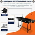 thumbnail image 6 of SONRET - Three Burner Propane Outdoor Camping Stove - 2,25,000 BTU - with Dual Side Shelf, 6 of 9