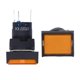 thumbnail image 2 of 25Pcs Momentary Push Button Switch Self Locking Rectangle with Light 12V BEMLA1611DSJ 16mm(Yellow ), 2 of 5