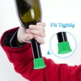 thumbnail image 3 of Uxcell Silicone Wine Stoppers, Reusable Bottle Cover Wine Corks Bottle Caps Wine Saver Seal Keep Fresh for Beer Beverage Drink Green, 3 of 7
