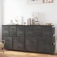 thumbnail image 7 of Shininglove Storage Drawer Organizer, Sturdy Metal Frame, Wood Tabletop, Fabric, Dark Grey, 7 of 7