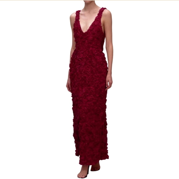 Felirenzacia Prom Dresses for Women 2026 Long Sequin Mermaid Formal Evening Party Dress,Red,M