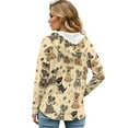 thumbnail image 2 of DISNIMO Schnauzer Printed Shirts for Women Dog Paw Printed Hoodies V Neck Sweatshirts Long Sleeve Pullover Tops for Daily Wear, S, 2 of 7