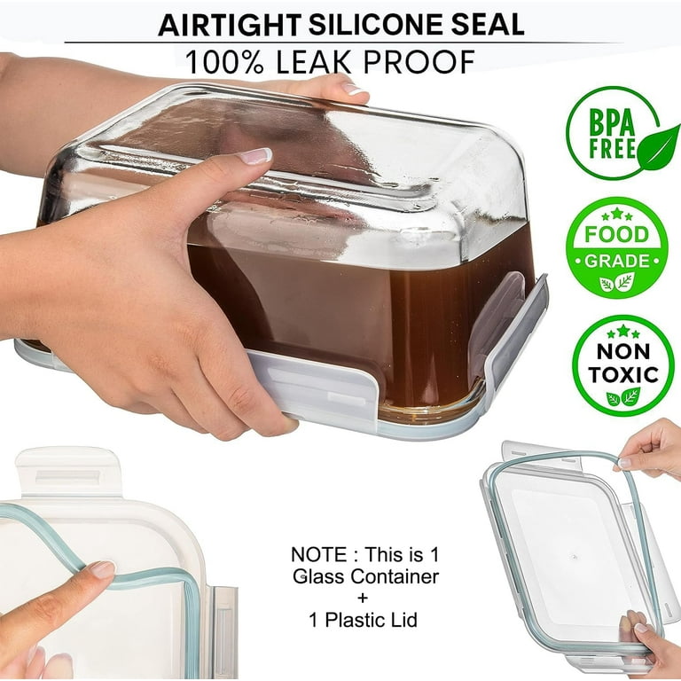Razab 14 Cup 112oz Glass Storage Containers with Lids - Walmart.com