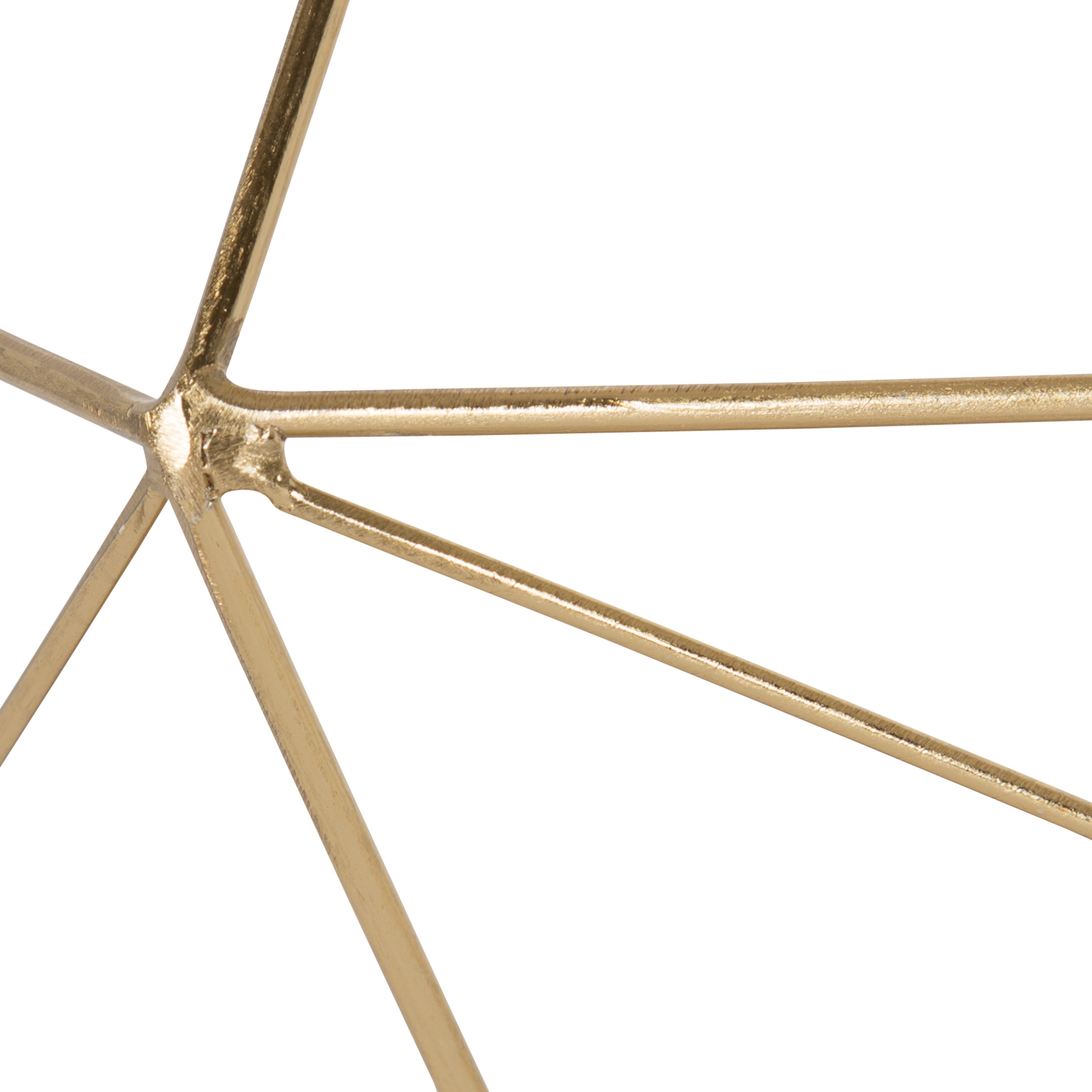 Kate and Laurel Prouve Decorative Geometric Multi-use Metal Wall Display Shelves, Gold, 2 piece set
