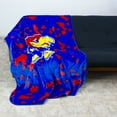 thumbnail image 6 of College Covers Kansas Jayhawks Huge Raschel Throw Blanket, Bedspread, 86" x 63", 6 of 6