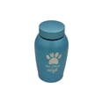 thumbnail image 2 of Little Family Members Pet Cremation Urn Engraved Stainless Steel Small Blue D4, 2 of 3