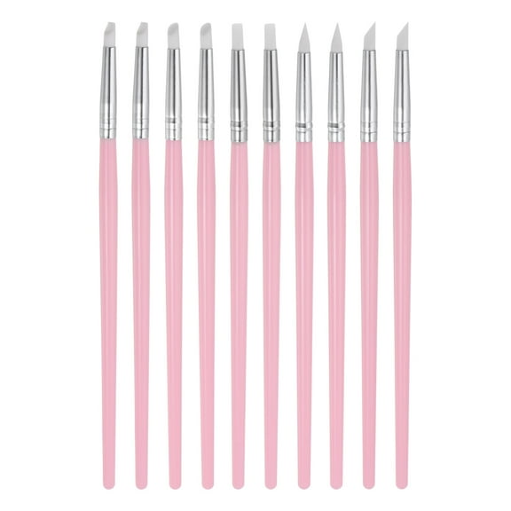 Uxcell 10pack Silicone Clay Sculpting Tool Clay Sculpting Shaper Rubber Tip Shaping Pen Pottery White