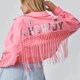 thumbnail image 5 of Chaquetas vaqueras con lentejuelas y letras bolsillos chaqueta vaquera para mujer chaqueta informal atuendo diario, 5 of 7