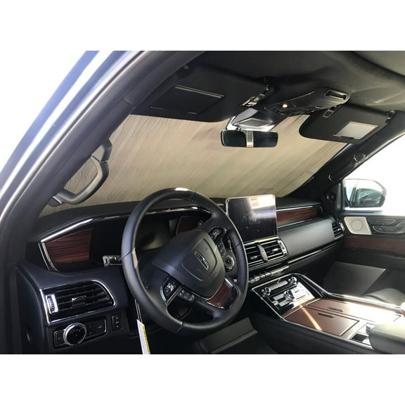 HeatShield, The Original Windshield Sun Shade, Custom-Fit for Lincoln Navigator SUV 2018, 2019, 2020, 2021, Silver Series