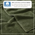 thumbnail image 3 of Great Bay Home Quick Dry Loop Textured 6-Piece Towel Set, Forest Green, 3 of 6
