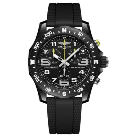 Breitling Endurance Pro 44 Chronograph Black Dial Rubber Strap Men's Watch X82310E51B1S2