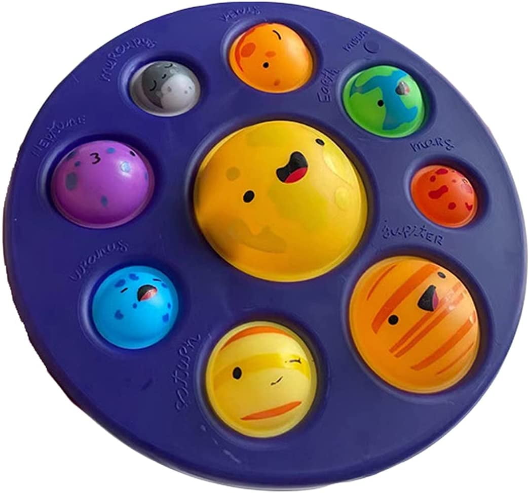 Solar System Galaxy Dimple Push Pop Bubble It Sensory Toy Simple Stress Relief 