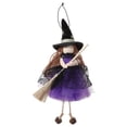 thumbnail image 2 of Hangable Witch Doll Ornament | Halloween Small Witch Figurine with Gauze Skirt,Sorceress Doll with Broom,Halloween Hanging Decoration,for Haunted House Room Door and Window Decoration, 2 of 8