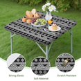 thumbnail image 4 of Colorful bohemian print stretchable table cover, ideal for 34x34 inch kitchen and patio table use, 4 of 6
