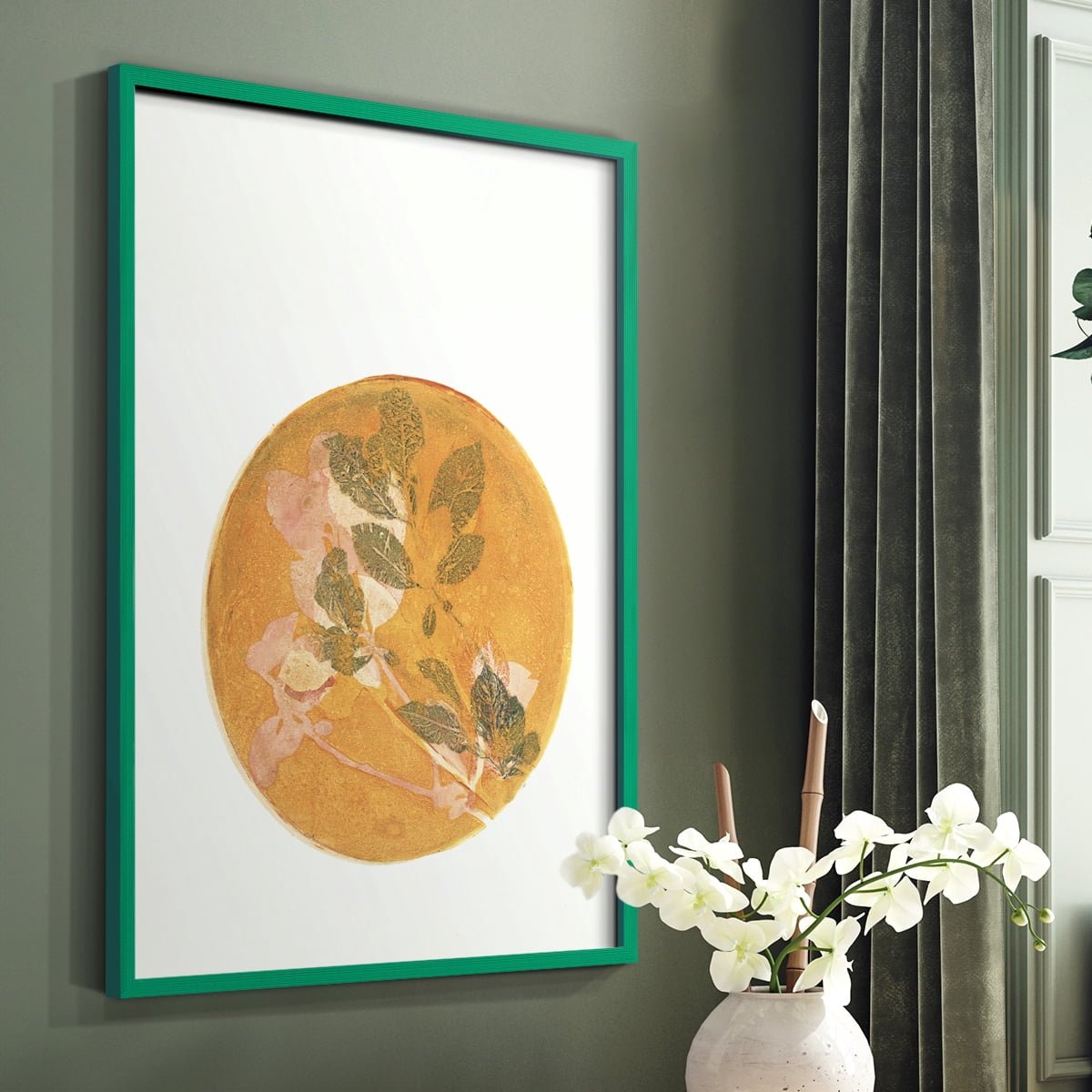 Summer Peach in Paper Solid Wood 8 x 10 Framed Print