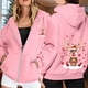 thumbnail image 2 of WILLBEST Sudadera de Mujer con Estampado Navideño, Cremallera, Manga Larga, Bolsillo, Cordón Ajustable y Capucha Informal 2212 Grande, 2 of 8