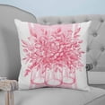 thumbnail image 4 of 24x24 Pillow Covers Set of 2, Eucalyptus Pink Throw Pillow Covers Decorative Couch Cushion Case, Vintage Bottle Succulents Flower Stripes Microfiber Square Pillowcases for Bedroom Car Living Room, 4 of 7