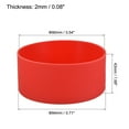 thumbnail image 2 of Uxcell 90mm ID Anti-slip Bottom Sleeve Cover Water Bottle Boot Red, 2 of 5