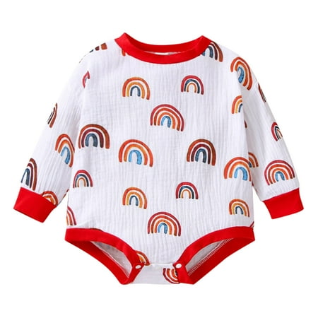 

Toddler Kids Baby Boys Girls Cute Cartoon Printed Long Sleeve Romper Bobysuit Outfits Clothes