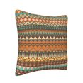 thumbnail image 2 of ZNDUO Square Home Decorative Throw Pillows, Corduroy Colored Aztec Stripes Pattern Couch Pillows, Throw Pillows for Bed, 18"x18", 2 of 8