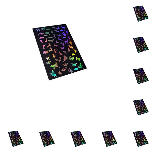 Naiovety Pegatinas transparentes con múltiples patrones, hermosas calcomanías para diario, decoración de uñas, embalaje de regalo para hacer tarjetas, Animal 10piezas Naiovety CBP344202
