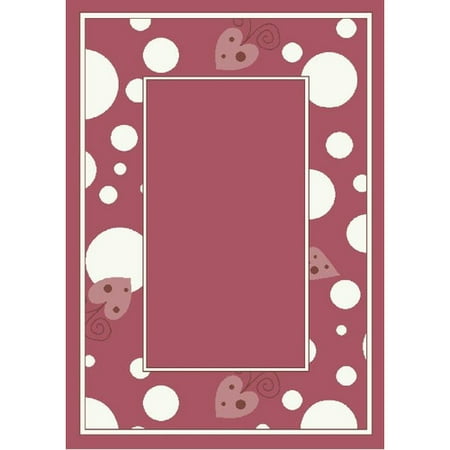 - Milliken Activity Sweetheart Border Red Area Rug