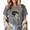 Grey-1, variant on Women's Vintage Sepia Full Moon Two Tone Copy Moon Joy Quote Graphic Cropped Short Sleeve T-shirt Classic Relaxed Fit Casual Tee For Retro Night Sky Aesthetic Lovers