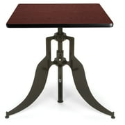 OFM Endure Series Model AT30SQ 30" Square Adjustable Height Table, Mahogany