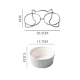 thumbnail image 2 of Cuencos para gatos, juego de cuencos de cerámica para comida y agua para cachorros, cuencos para mascotas en interiores con soporte, 2 of 5