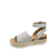 thumbnail image 2 of Topic Casual Espadrilles Trim Rubber Sole Flatform Wedge Buckle Ankle Strap Open Toe Sandals, 2 of 2