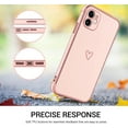 thumbnail image 4 of for iPhone 11 Case, iPhone 11 Phone Case, Cute Heart Pattern Slim Fit Soft Flexible Shockproof TPU Bumper Non-Slip Protective Women Girls Men Boys Case Cover for iPhone 11 6.1", Pink., 4 of 8