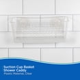 thumbnail image 3 of Kenney Plastic Suction Cup Basket Shower Caddy, Clear, 3 of 7