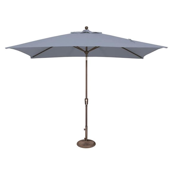 SimplyShade  Catalina 6 ft. x 10 ft. Rectangle Sunbrella Push Button Tilt Umbrella  Cast Ocean