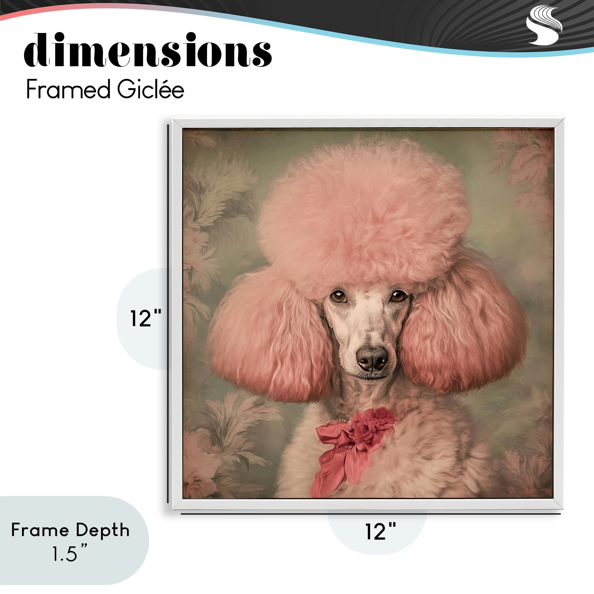 Stupell Industries Miss Baroness Blush White Framed Giclee Art, design by Tina LeCour
