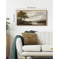 thumbnail image 7 of Drsoum Vintage Landscape Wall Art Mountain Coastal Lake Ship Wall Prints Classic Retro Farmhouse Rustic Decorations for Living Room Bedroom 8x16in Natural Framed, 7 of 7
