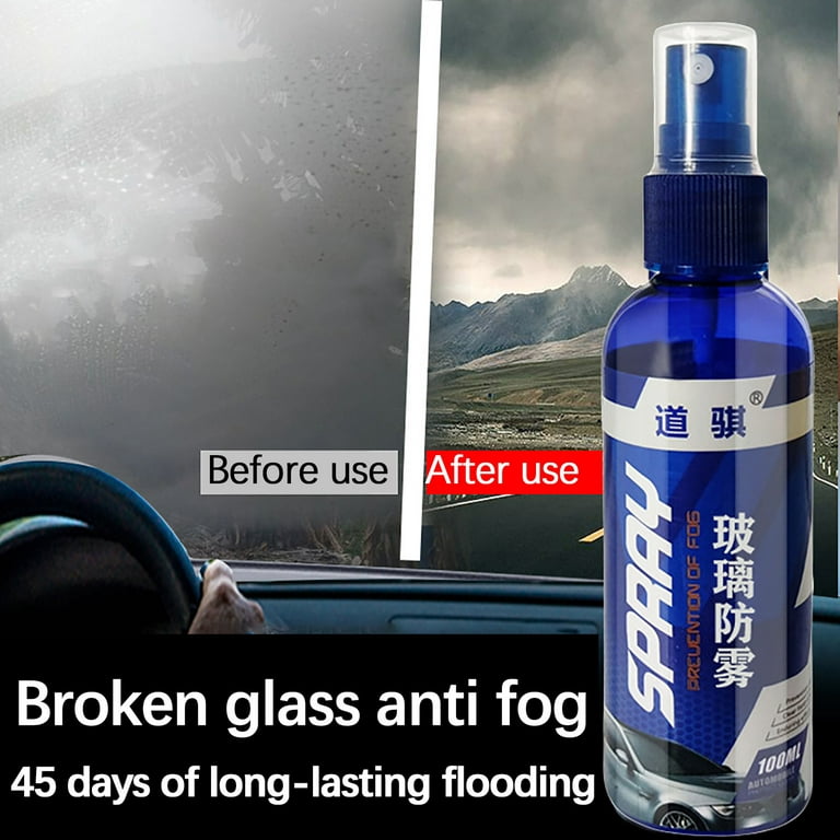 Anti Fog Spray for Car Window Windshield Glasses, Anti-fogging Water- Repellent Hydrophobic Coating Agent, Car Oil Film Remover Anti Rain Spray  for Glass Rear View Mirror 100ml 