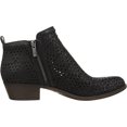 thumbnail image 6 of Lucky Brand Basel3 Black Lugo Double Zipper Block Heel Perforated Ankle Booties (Black Lugo, 7.5), 6 of 6
