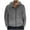 Gray, variant on Men's Double Faced Fleece Jacket, Heavyweight Hooded Full Zip Cardigan Sweatshirt with Zipper Pockets, Winter Casual Warm Pullover Coat